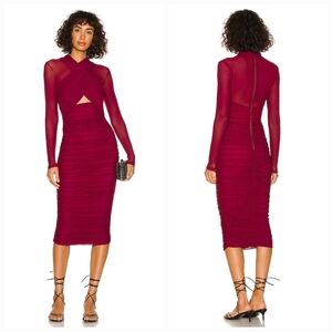Bardot Red Midi Dress